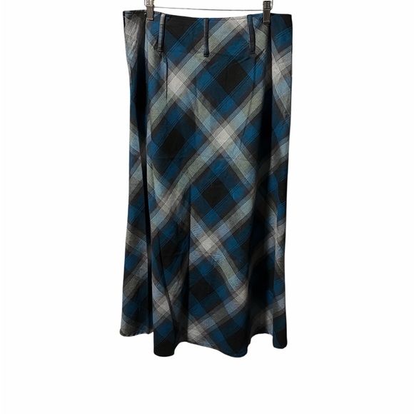 Vintage Cato Blue and Black Plaid A-Line Skirt - Picture 3 of 6